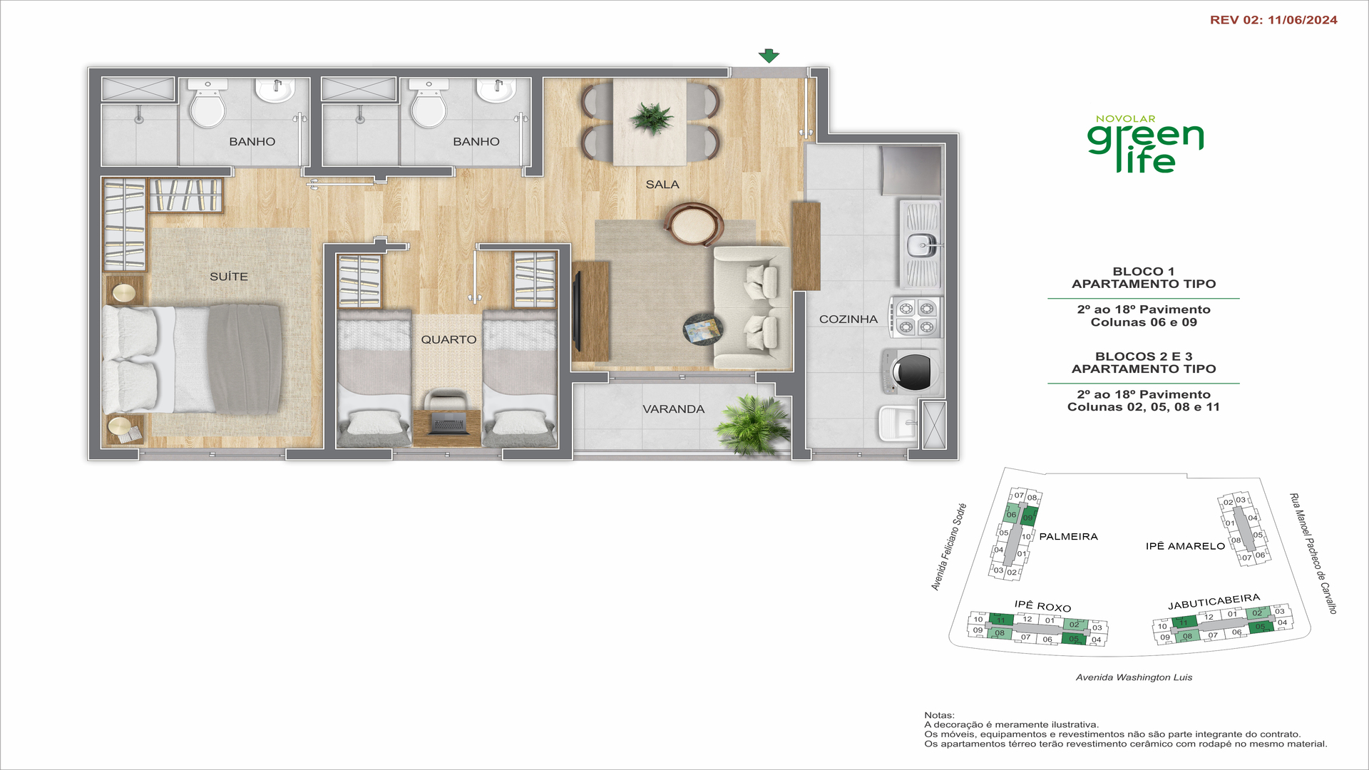 2. APTO TIPO 2 QUARTOS COM SUÍTE - MEIO (3) (2)
